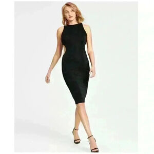 Bar lll Womens Sleeveless Cut- Out Bodycon Dress Deep Black Size XS NWT